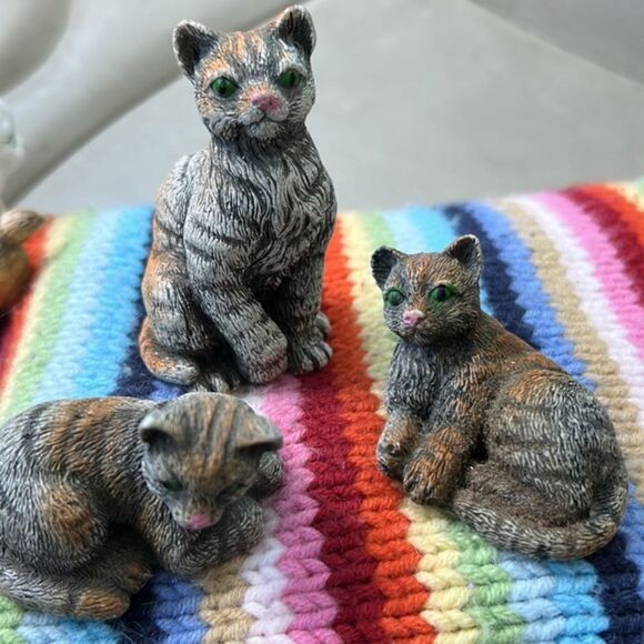 POLYSTONE 3” TABBY KITTY CAT FIGURES UNBRANDED - Picture 10 of 11